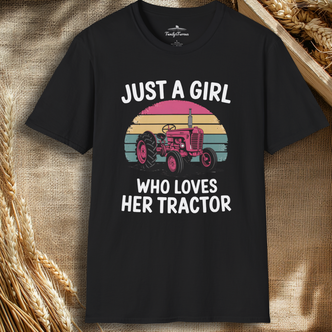 Just a Girl Who Loves Her Tractor Tee