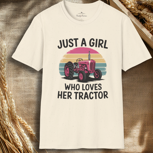 Just a Girl Who Loves Her Tractor Tee